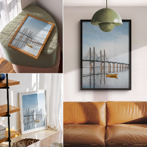 Wydruk na płótnie Most i woda