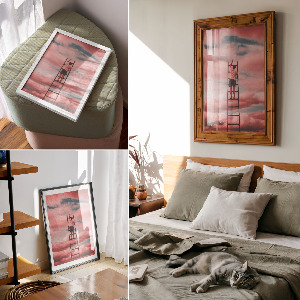 Plakat premium Podróż w niebo