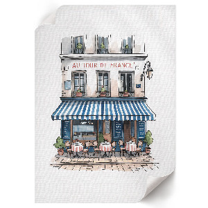 Grafika na ścianę Francuska kawiarnia