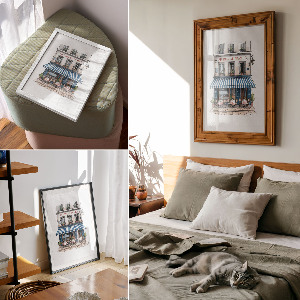 Grafika na ścianę Francuska kawiarnia