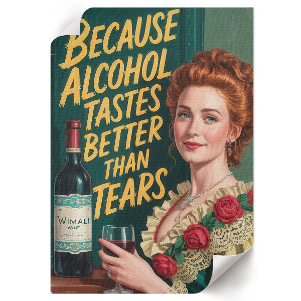 Plakat premium Wino vintage