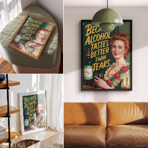 Plakat premium Wino vintage