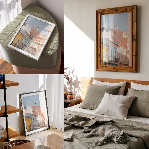 Grafika na ścianę Pastelowe budynki