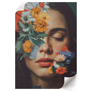 Wydruk na płótnie Kwiatowy portret