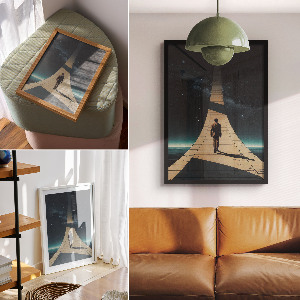 Grafika na ścianę Kosmiczna podróż