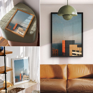 Dekoracyjny plakat ścienny Miasto i morze