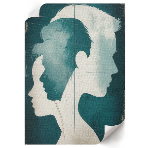 Grafika na ścianę Profile twarzy