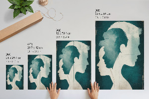 Grafika na ścianę Profile twarzy