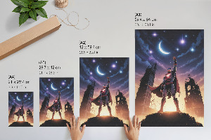 Wydruk na płótnie Superbohater w nocy