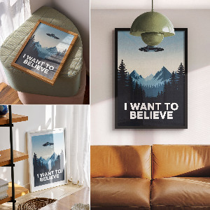 Grafika na ścianę Plakat UFO