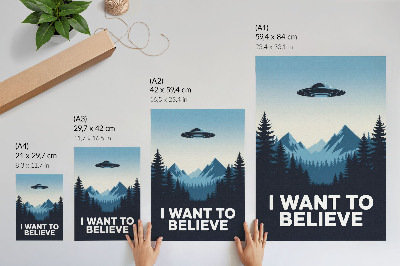 Grafika na ścianę Plakat UFO