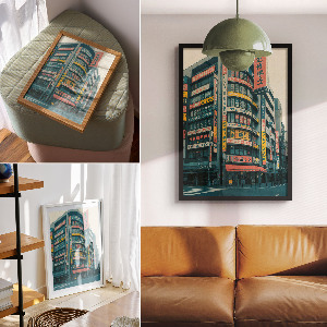 Dekoracyjny plakat ścienny Miejski krajobraz