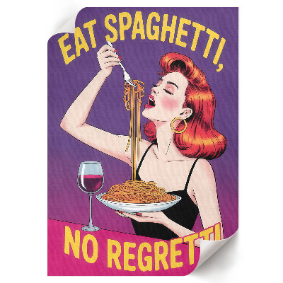 Wydruk na płótnie Eat spaghetti