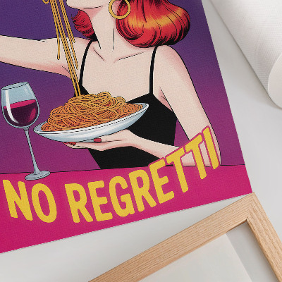 Wydruk na płótnie Eat spaghetti