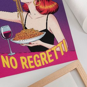 Wydruk na płótnie Eat spaghetti