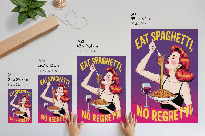 Wydruk na płótnie Eat spaghetti