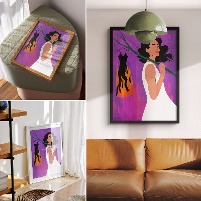 Plakat premium Palenie ubrania