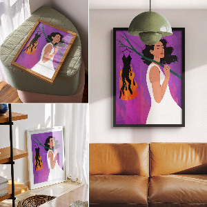 Plakat premium Palenie ubrania