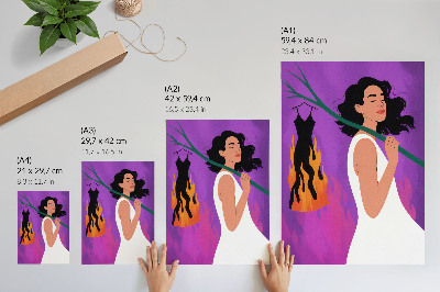 Plakat premium Palenie ubrania