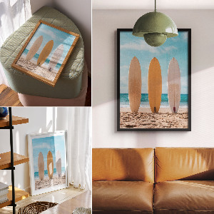 Wydruk na płótnie Surfing plaża