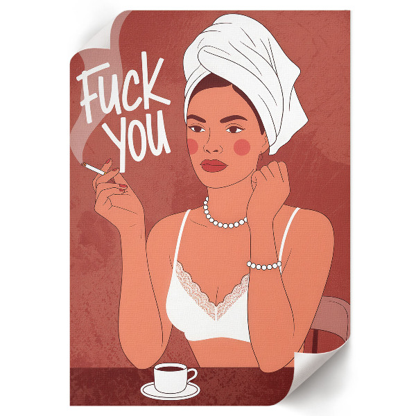 Grafika na ścianę Pewna siebie