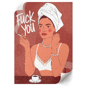 Grafika na ścianę Pewna siebie