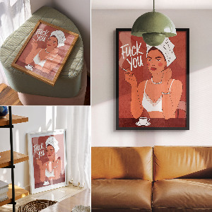 Grafika na ścianę Pewna siebie