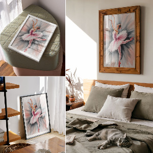 Wydruk na płótnie Malunek baletnicy