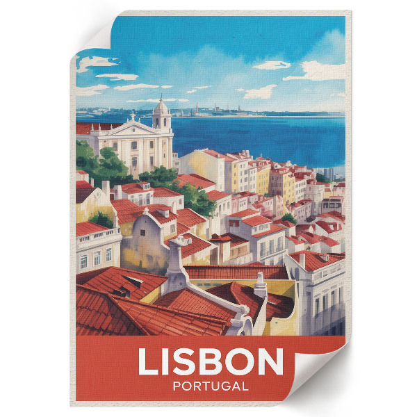 Grafika na ścianę Lisbona Portugalia