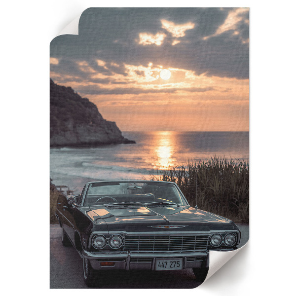 Plakat premium Zachód i samochód