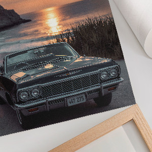 Plakat premium Zachód i samochód