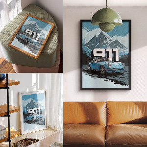 Grafika na ścianę Górska jazda