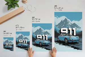 Grafika na ścianę Górska jazda