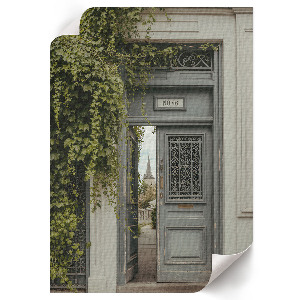 Plakat premium Zielone drzwi