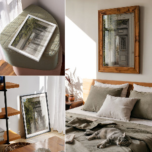 Plakat premium Zielone drzwi