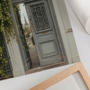 Plakat premium Zielone drzwi