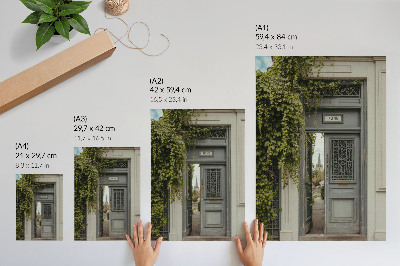 Plakat premium Zielone drzwi