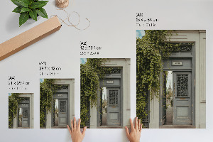 Plakat premium Zielone drzwi