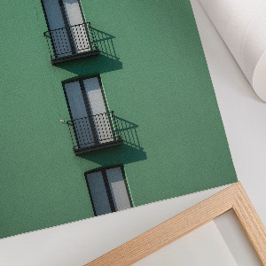 Grafika na ścianę Zielona fasada