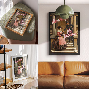 Grafika na ścianę Morning! No thanks