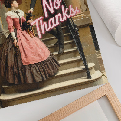 Grafika na ścianę Morning! No thanks