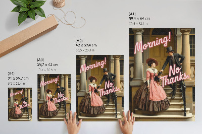 Grafika na ścianę Morning! No thanks