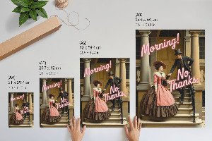 Grafika na ścianę Morning! No thanks