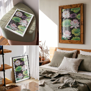 Plakat premium Kwiaty lotosu