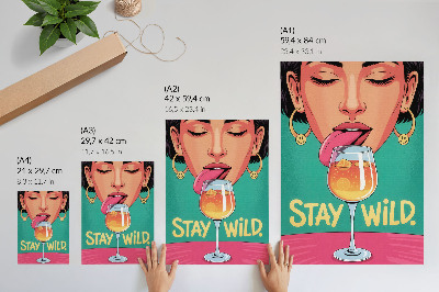 Grafika na ścianę Stay Wild
