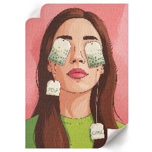 Wydruk na płótnie Relaks z herbatą