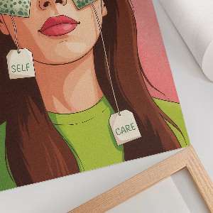 Wydruk na płótnie Relaks z herbatą