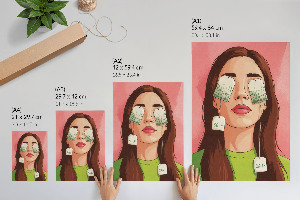 Wydruk na płótnie Relaks z herbatą