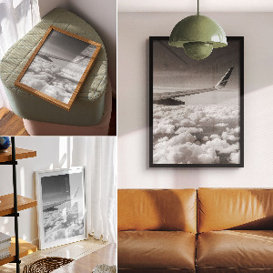 Dekoracyjny plakat ścienny Lot w chmurach