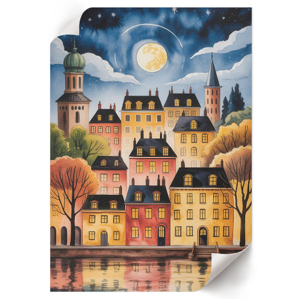 Grafika na ścianę Nocne miasto